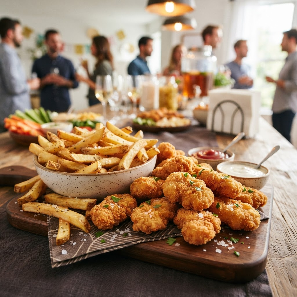 Estación de Nuggets con Papas